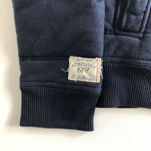 AEROPOSTALE‎ MEN'S FULL ZIP HOODIE JACKET EMBROIDERED LOGO FLEECE LINED - Picture 7 of 8